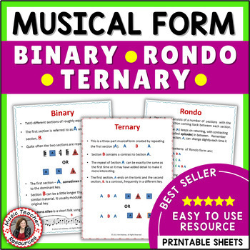 Preview of Musical Form - Binary, Ternary and Rondo