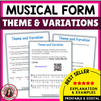 Preview of Theme and Variations Form in Music