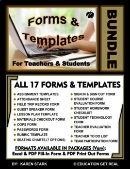 Preview of FORMS & TEMPLATES BUNDLE "ALL Template ZIP Files" BIGGEST $AVINGS DEAL!"