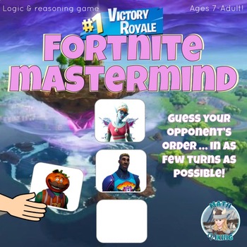 Preview of Fortnite MASTERMIND Logic & Reasoning Game with Video Game theme for ALL AGES