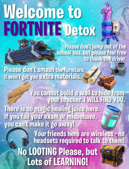 Fortnite Detox Poster Welcome Back To School Funny - original 4292814 1 jpg