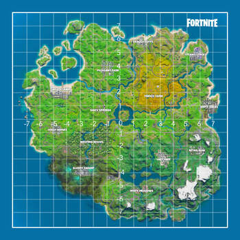 Fortnite Grid Reference Coordinate Plane Maps Chapter 2 Season 1
