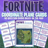 FORTNITE - MATHS - COORDINATE PLANE ACTIVITY CARDS - 48 Qu