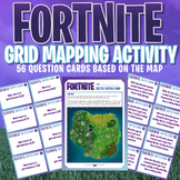 FORTNITE - MATHS GRID MAPPING ACTIVITY - 56 Question Cards!!!