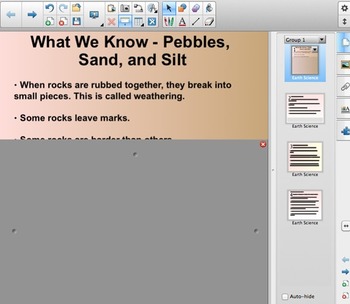 Preview of FOSS - 2nd Grade - Pebbles, Sand and Silt - Content Chart - SmartBoard