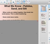FOSS - 2nd Grade - Pebbles, Sand and Silt - Content Chart 