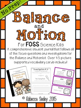 Preview of FOSS- Balance and Motion:A Kids Friendly Science Journal