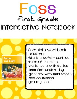 Preview of FOSS- Light and Sound Interactive Notebook, 1st grade