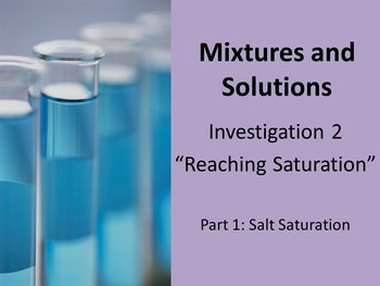 Preview of FOSS: Mixtures & Solutions Investigation 2 Part 1