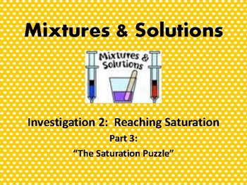 Preview of FOSS: Mixtures & Solutions Investigation 2 Part 3