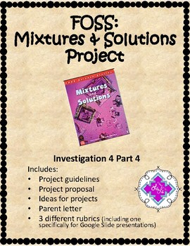 Preview of FOSS: Mixtures & Solutions Project (Investigation 4 Part 4)