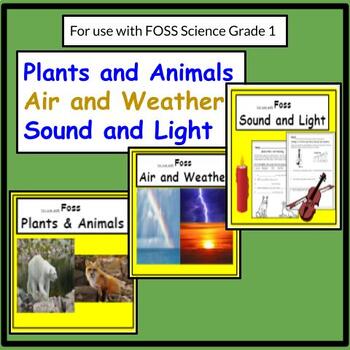 Preview of FOSS Science Grade 1 Bundle - Plants & Animals- Air & Weather- Sound & Light