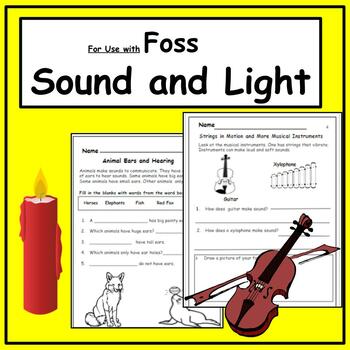 Preview of FOSS Science Grade 1 -  Sound and Light Unit worksheets / workbook