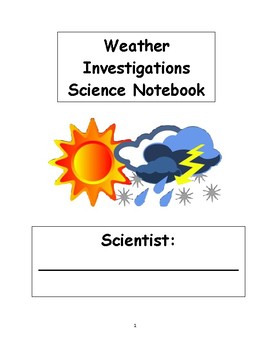 Preview of FOSS Science Kit Weather Unit Journal