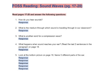 Preview of FOSS : WAVES - Sound Waves
