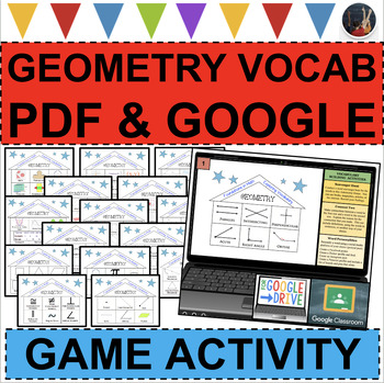 Preview of FOUNDATIONS IN MATH! Geometry Geometric Vocabulary (PDF & GOOGLE SLIDES)