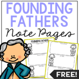 FOUNDING FATHERS Research Activity | American History Note