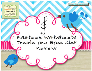 Preview of FOURTEEN!!!! Treble and bass clef worksheets