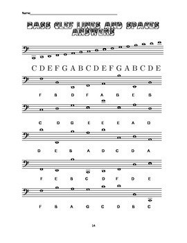 Solfege Worksheets Treble and Bass Clefs - A Cappella - Digital Sheet Music