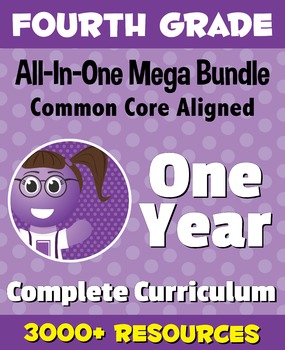 Preview of FOURTH GRADE All-In-One *MEGA BUNDLE* {1 Year Complete Curriculum & CC Aligned}