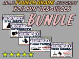 FOURTH GRADE FOR FUN Jeopardy BUNDLE! 5 individual handout