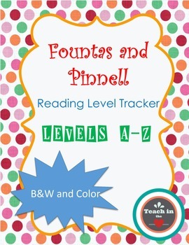 Preview of F&P Reading Level Tracker (Levels A-Z) FREEBIE!