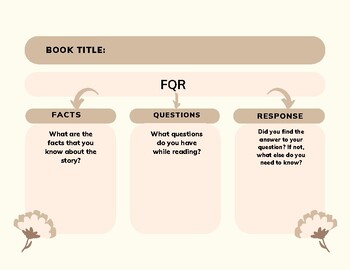 Preview of FQR (Literature Graphic Organizer)
