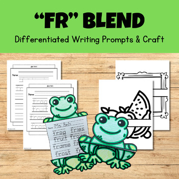 Preview of FR Beginning Consonant Blend Writing Craftivity - Phonics Writing & Craft