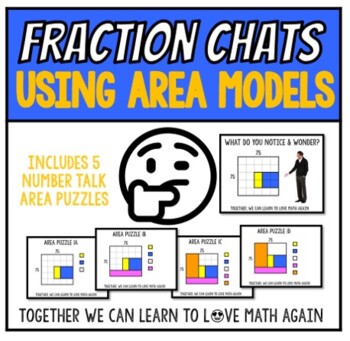 Preview of FRACTION CHAT AREA MODEL PUZZLES