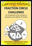 FRACTION CIRCLE CHALLENGE - 25 Task Cards - Hands-On Indep