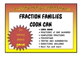 EQUIVALENCE - FRACTIONS/PERCENTAGE/DECIMALS - COON CAN CARD GAME