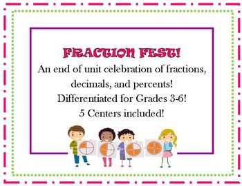 Preview of FRACTION FEST! A celebration of fractions, decimals, and percents!