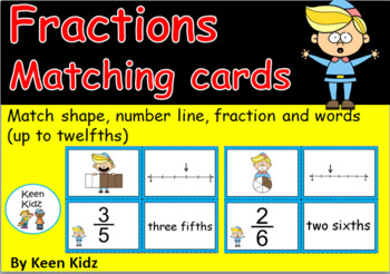 Preview of FRACTION MATCHING GAME (ELVES)