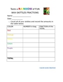 FRACTION REVIEW ACTIVITY with SKITTLES