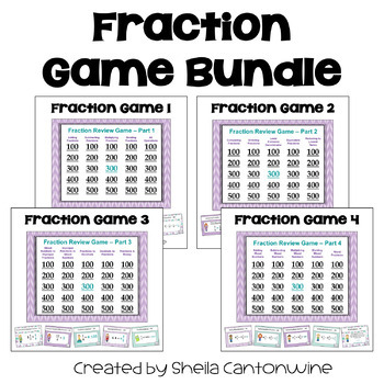 Preview of Fraction Games BUNDLE
