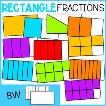 Preview of FRACTIONS CLIP ART | RECTANGLE FRACTIONS