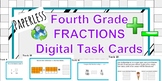 FRACTIONS Digital Task Cards **Google Classroom** Fourth Grade