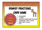 DONKEY CARD GAME - Decimal Fraction and Hundreds Grid to match