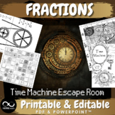FRACTIONS Escape Room Math Breakout Room Adding Subtractin