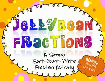 Preview of FRACTIONS - Fun with Jellybeans! Parts to Whole - Supports CCSS 2.G.A.3