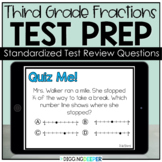 FRACTIONS Multiple Choice Test Prep Review for Third Grade