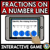 FRACTION ON A NUMBER LINE 3RD GRADE ACTIVITY BOOM CARDS DI