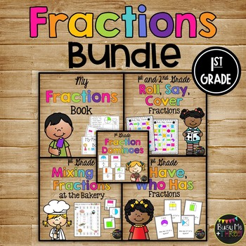 Preview of FRACTIONS Bundle with Book | Games | Whole Group and Center Activities
