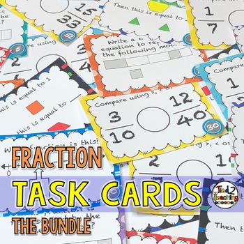 Preview of FRACTIONS TASK CARD BUNDLE