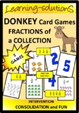 FRACTIONS of a COLLECTION - DONKEY Card Games - 5 sets - D