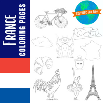 Preview of FRANCE Coloring Pages - Cultures for Kids