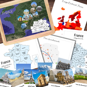 Preview of FRANCE Europe Geography Landmark City Interactive Map Pinning Posts & Cards