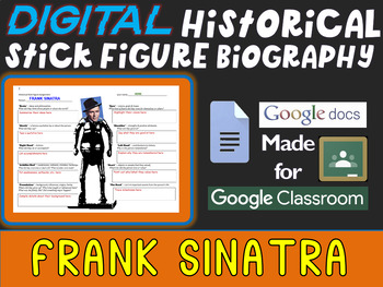 Preview of FRANK SINATRA Digital Historical Stick Figure Biography (MINI BIOS)