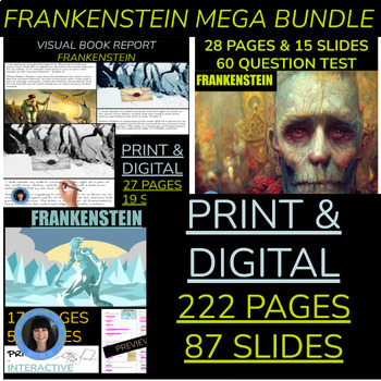 Preview of Frankenstein Mega Bundle: Activities for AP English, Critical Thinking, Digital