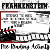 FRANKENSTEIN By Mary Shelley | Novel Study Intro Activity 